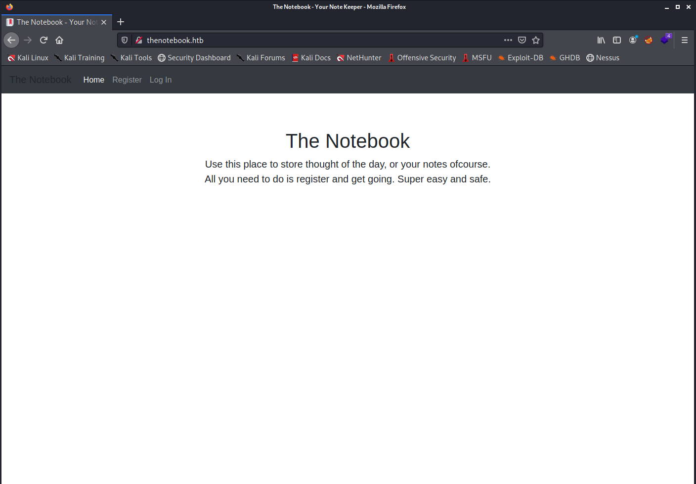 TheNotebook Homepage